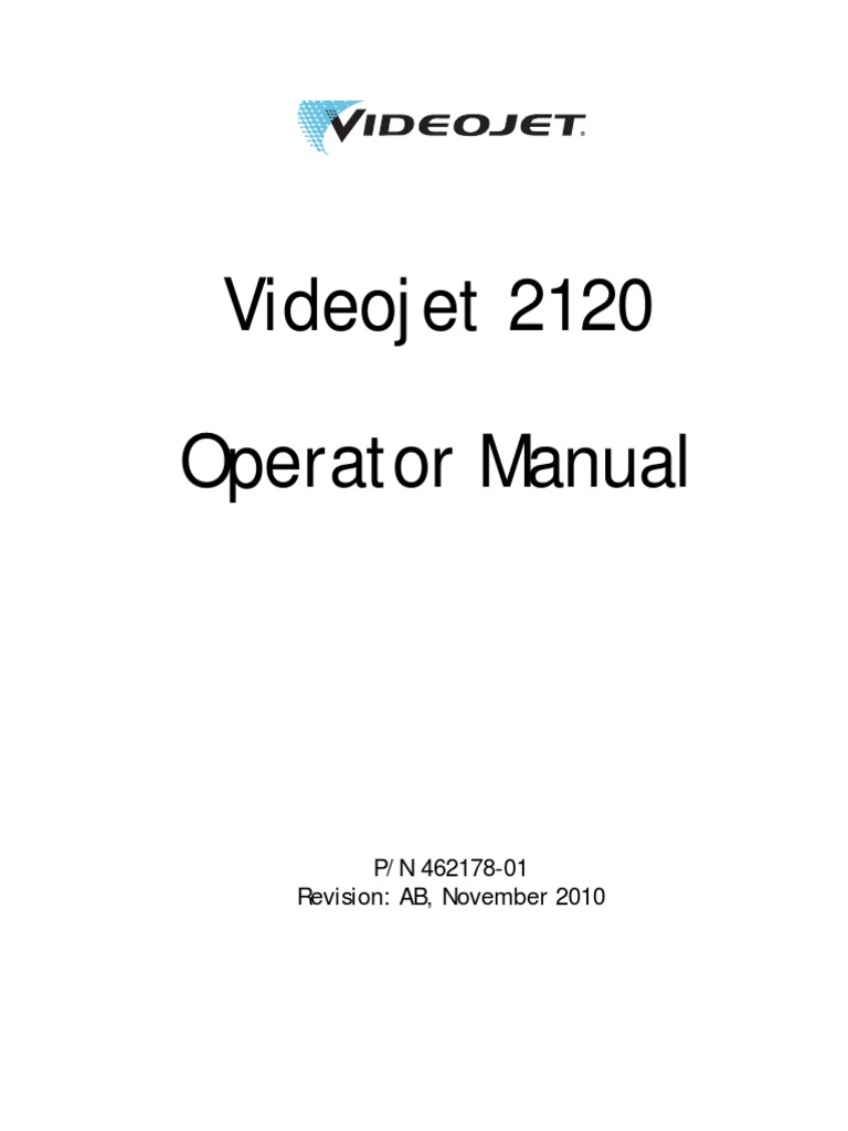 Videojet 2120 Operator Manual Us PDF PDF Icon