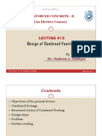 CE 470-Lect-15-R1 (Design of Combined Footings) (Read-Only) PDF