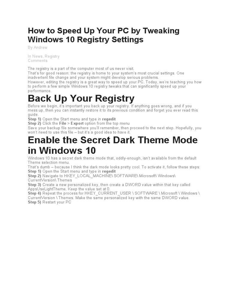 how-to-speed-up-your-pc-by-tweaking-windows-10-registry-settings-pdf