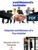 Etiquette and Manners of A True Hotelier