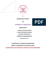 IoT Microproject Report Provides Overview of Internet of Things Concepts and Applications