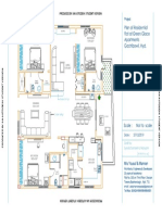 Plan of Residential Flat at Green Glace Apartments Gachibowli, Hyd