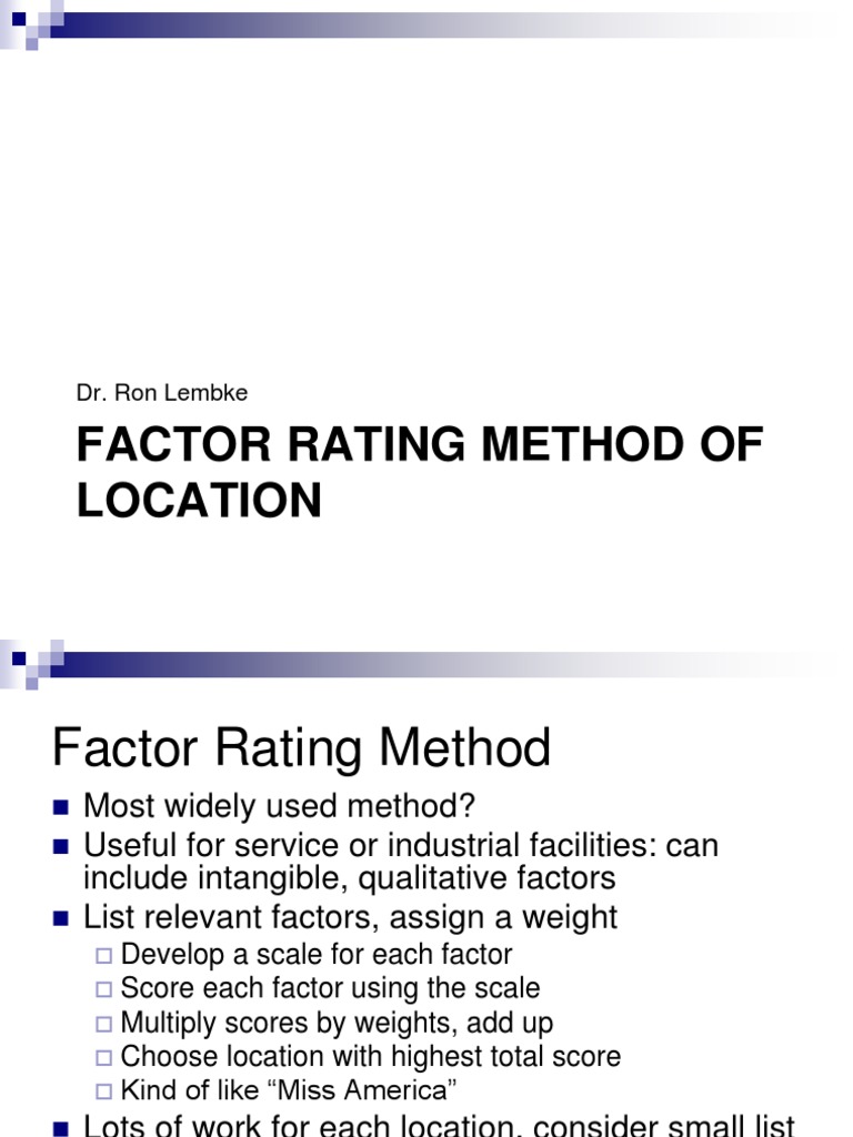 14 4 Factor Rating Pdf