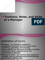 Lesson 3: Funtions, Roles, and Skills of A Manager
