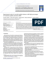 Experimental Study of Recycled Asphalt Mixtures With High Percentages of Reclaimed Asphalt Pavement (RAP)