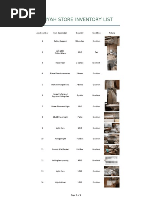 Inventory List