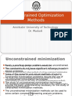 Unconstrained Optimization Methods: Amirkabir University of Technology Dr. Madadi