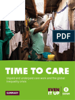Time To Care: Unpaid and Underpaid Care Work and The Global Inequality Crisis