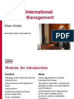 Strategic International Business Management: Eileen Roddy