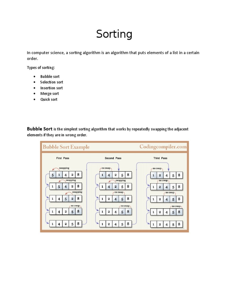 Sorting Notes | PDF