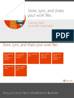 Store, Sync, and Share Your Work Files: Training Deck Microsoft Corporation