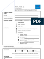 Domestic travel approval form