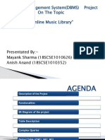 Database Management System (DBMS) Project On The Topic "Online Music Library"
