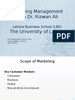 Marketing Management With Dr. Rizwan Ali The University of Lahore