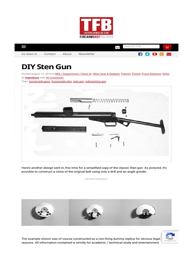 Diy Sten Gun The Firearm Blog