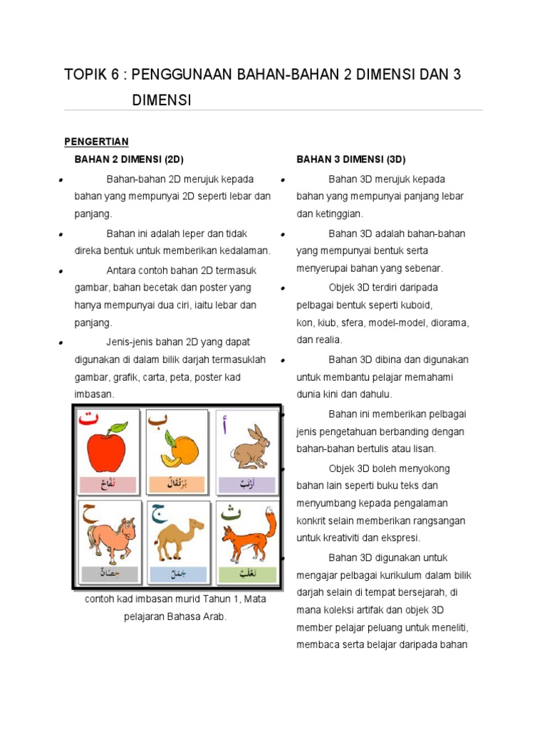 Penggunaan Bahan 2d Dan 3d Pdf