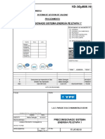 Precomisionado sistema energía PE etapa 1