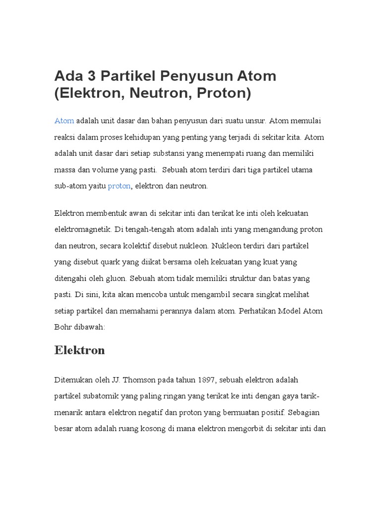 Elektron ditemukan oleh