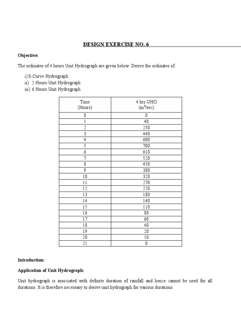 Unit Hydrograph Derivation Methods | PDF | Mathematical Analysis ...