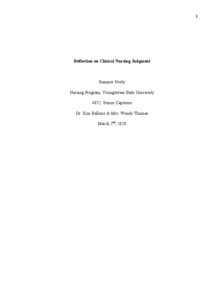 Capstone Scholarly Paper | PDF | Nursing | Patient