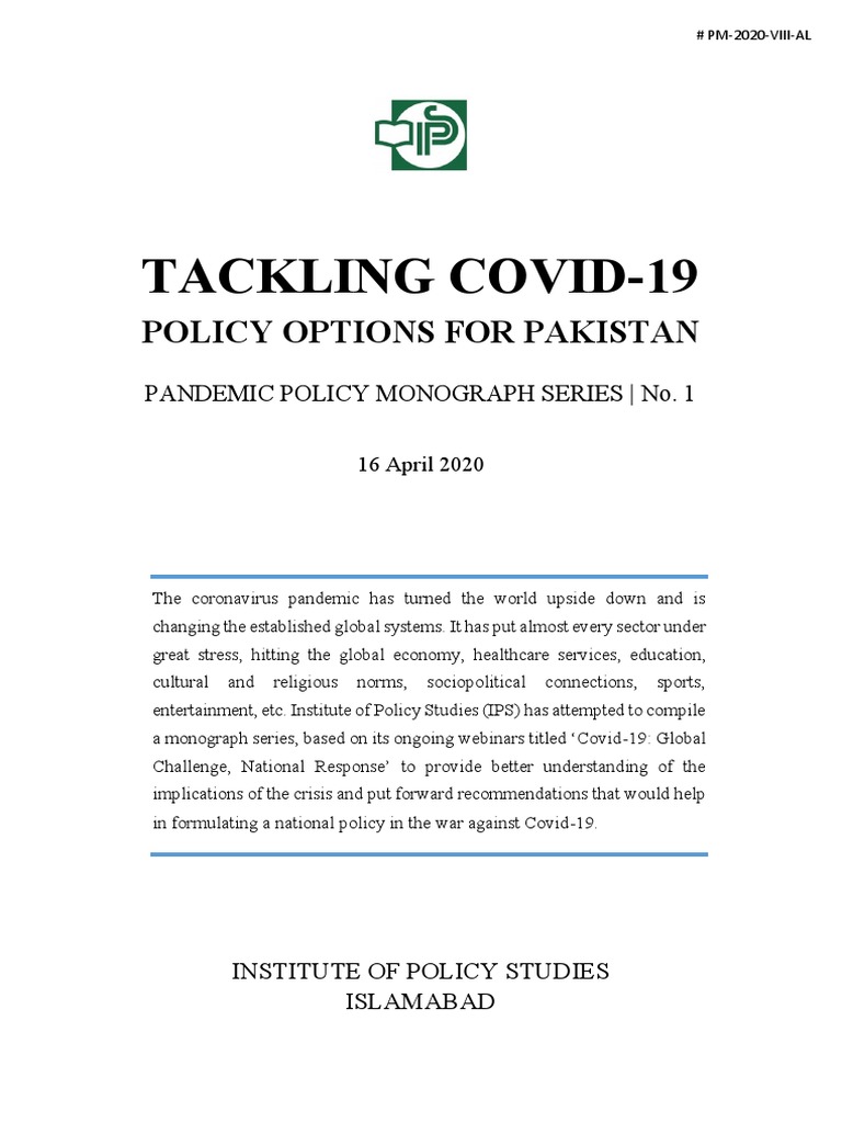 COVID-19 Policy Options for Pakistan | PDF | The United States ...