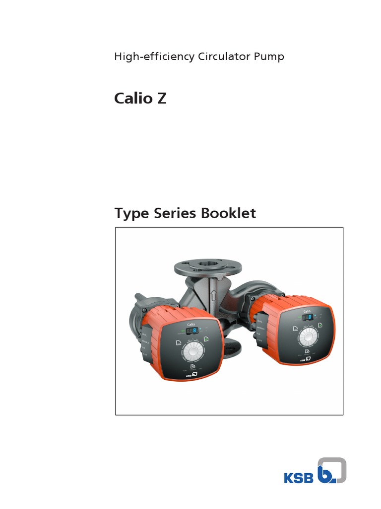 Calio Z: Type Series Booklet | PDF | Pump | Temperature