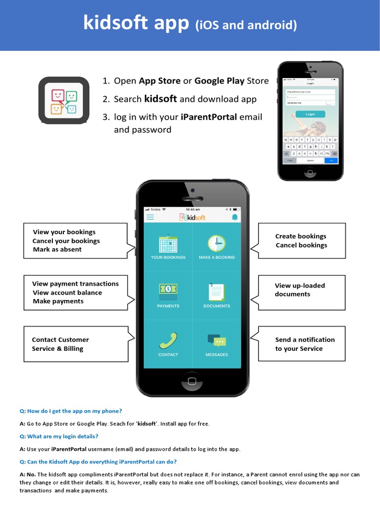 Kidsoft App Features for Parents | PDF