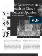 The Deconstructionist Assault On China's Cultural Optimism