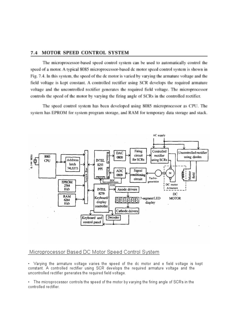 Microprocessor Based DC Motor Speed Control System | PDF | Business ...