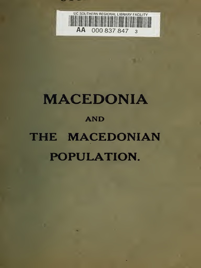 Macedonia and Macedonian Population PDF PDF Balkans Serbia