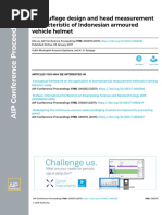 Camouflage Design and Head Measurement Characteristic of Indonesian Armoured Vehicle Helmet