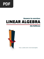 Linear Algebra: Answers To Exercises