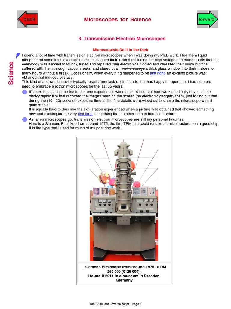 Microscopes For Science | PDF | Transmission Electron Microscopy ...