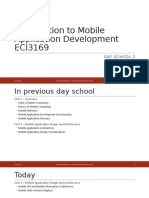 Introduction To Mobile Application Development ECI3169: Day School 2