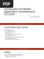 Introduction To Mobile Application Development ECI3169: Day School 2