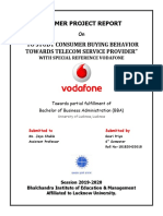 Consumer Buying Behavior of Vodafone Users