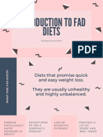 Introduction To Fad Diets: The Bad Kind of Diet