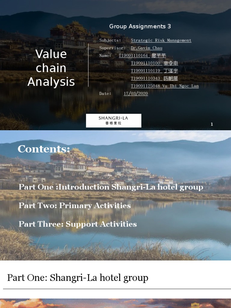 Shangri-La Hotel Value Chain Analysis | PDF | Logistics | Supply Chain