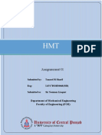 Assignmemnt 01: Department of Mechanical Engineering Faculty of Engineering (FOE)