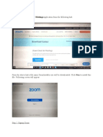 Zoom Client For Meetings: Step 1: Download Zoom Download Application From The Following Link