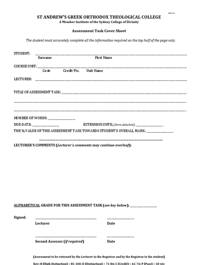 Assessment Task Cover Sheet | PDF | Behavior Modification | Learning