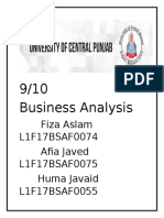 Business Analysis Assignment 2