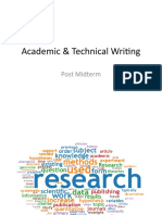 Academic & Technical Writing: Post Midterm