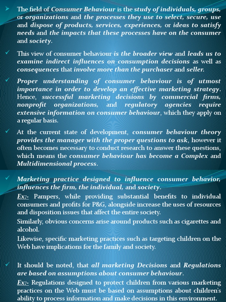 Understanding Consumer Behavior in Marketing | PDF | Consumer Behaviour ...