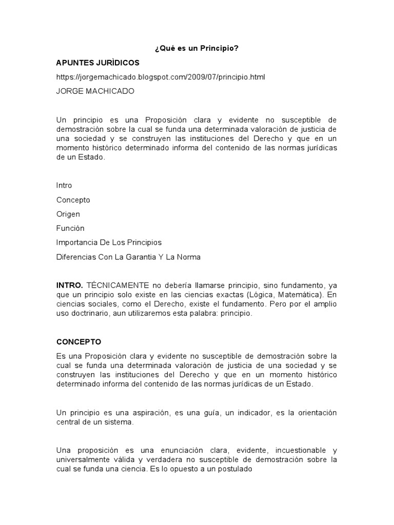 Qué Es Un Principio PDF Ley procesal Derecho penal