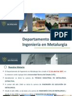 Departamento de Metalurgia 2019 Escuela Abierta