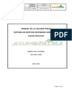 Manual de Calidad Finca AGROPALMA ISO 9001