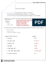 Basic Algebra Refresher E PDF