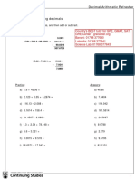 Decimal Arithmetic Refresher