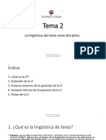 Tema 2. La LT Como Disciplina